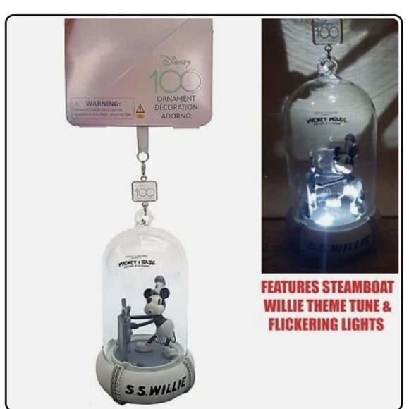 Disney Mickey Mouse S.S. Willie Ornament- Black and White NWT - Picture 8 of 11